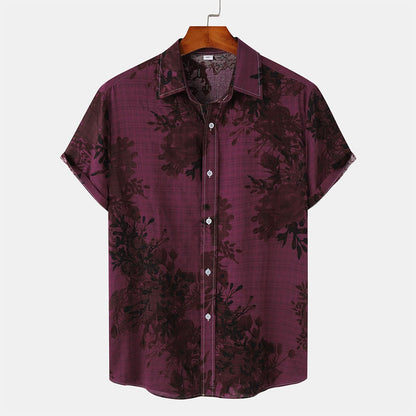 Herrenhemd slim fit floral Sommer