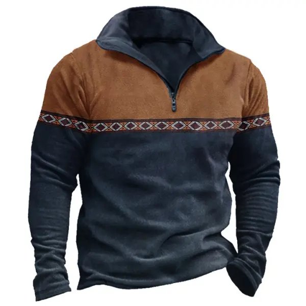 Herrenpullover im Aztekenstil für den Winter - Ember
