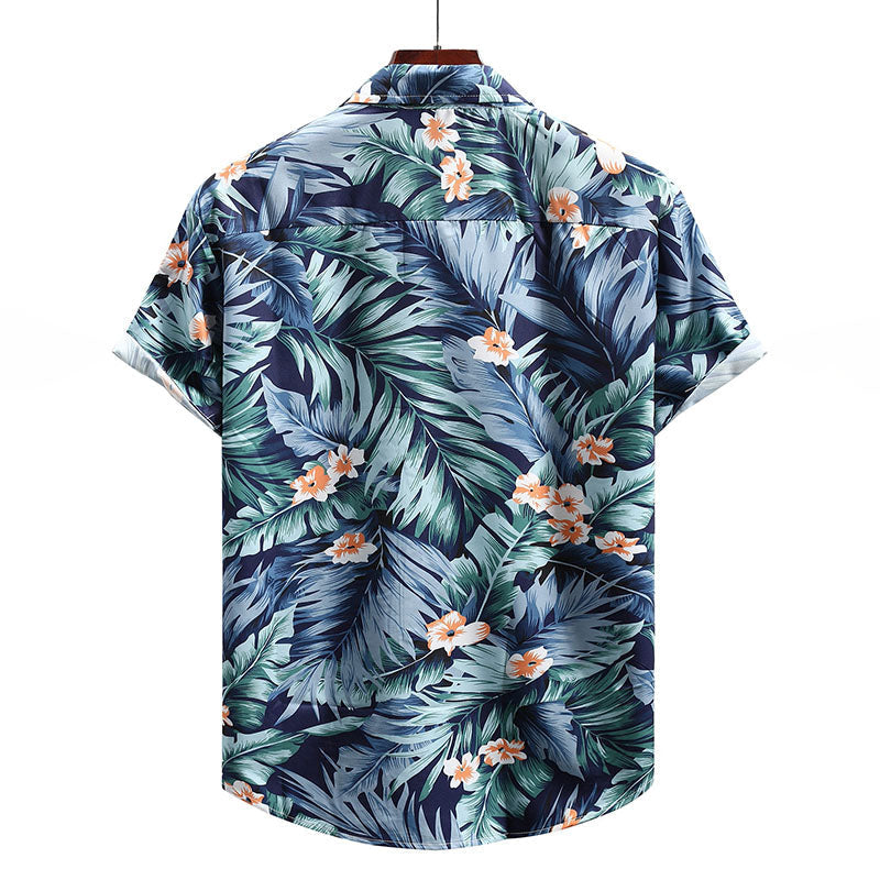 Stylisches Herren Kurzarm Hemd mit Hawaii Design