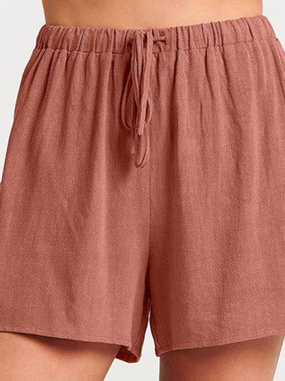 Fudus | Ärmelloses Lockeres Top Shorts Zwei-teile-satz