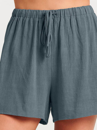 Fudus | Ärmelloses Lockeres Top Shorts Zwei-teile-satz