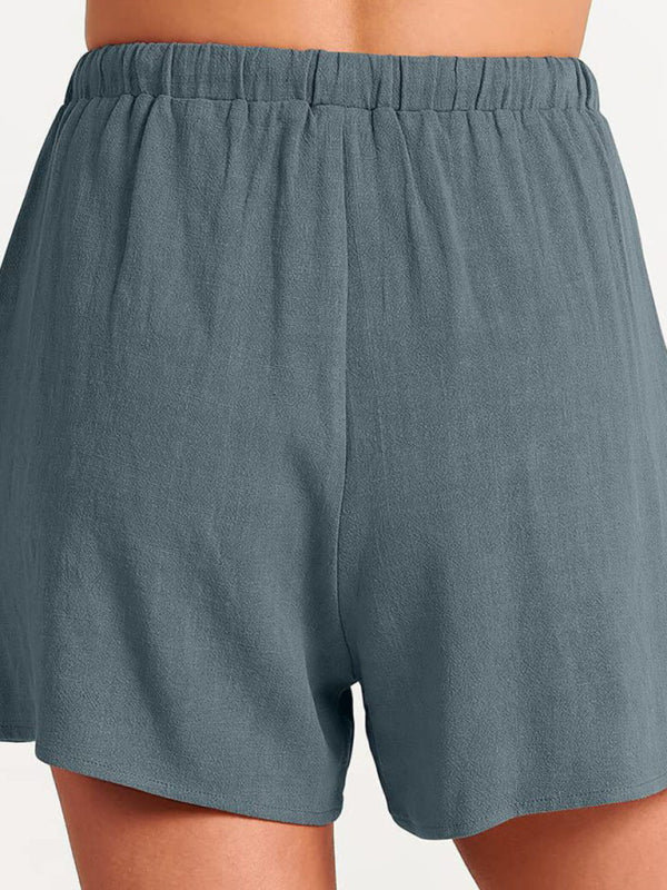 Fudus | Ärmelloses Lockeres Top Shorts Zwei-teile-satz