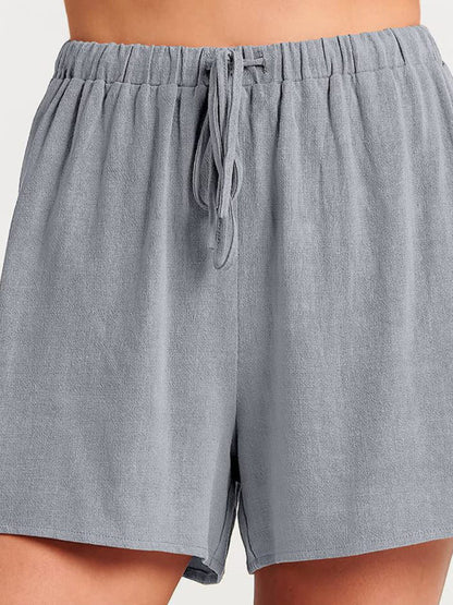 Fudus | Ärmelloses Lockeres Top Shorts Zwei-teile-satz