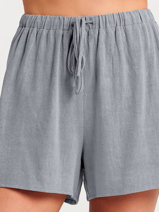Fudus | Ärmelloses Lockeres Top Shorts Zwei-teile-satz