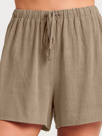 Fudus | Ärmelloses Lockeres Top Shorts Zwei-teile-satz
