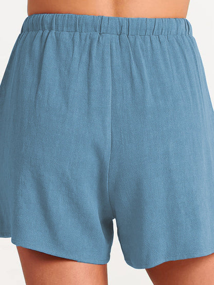 Fudus | Ärmelloses Lockeres Top Shorts Zwei-teile-satz
