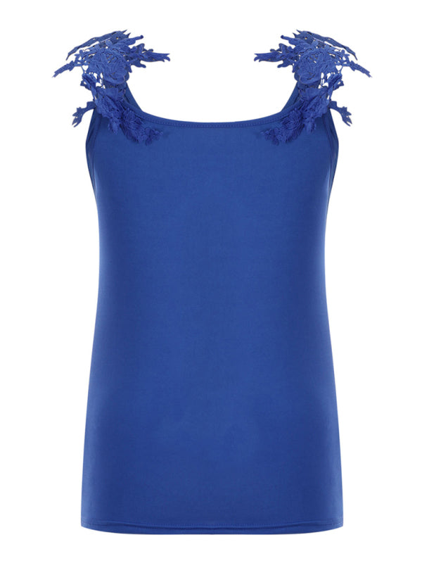 Fudus | Sommer U-ausschnitt Spitzen Tanktop