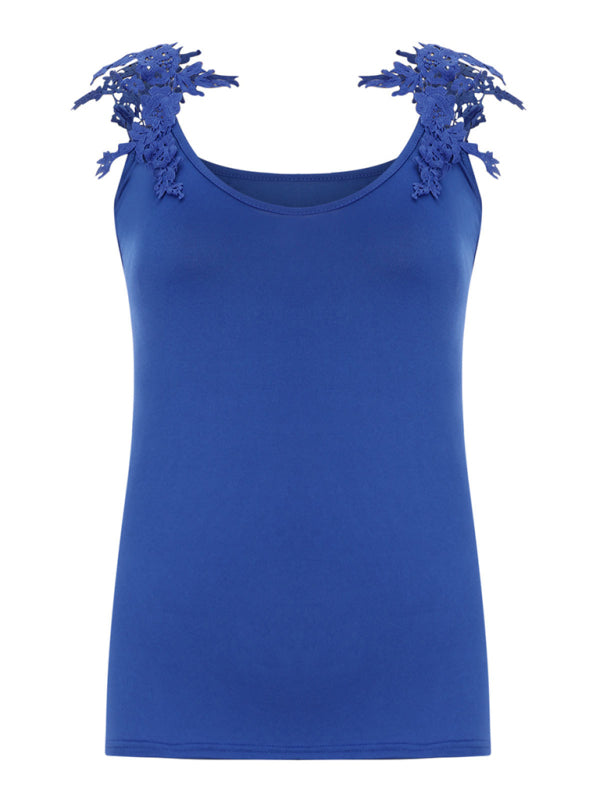 Fudus | Sommer U-ausschnitt Spitzen Tanktop