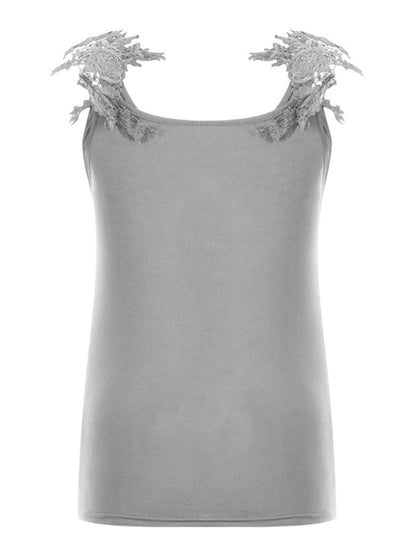 Fudus | Sommer U-ausschnitt Spitzen Tanktop