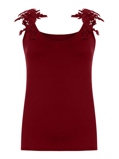 Fudus | Sommer U-ausschnitt Spitzen Tanktop