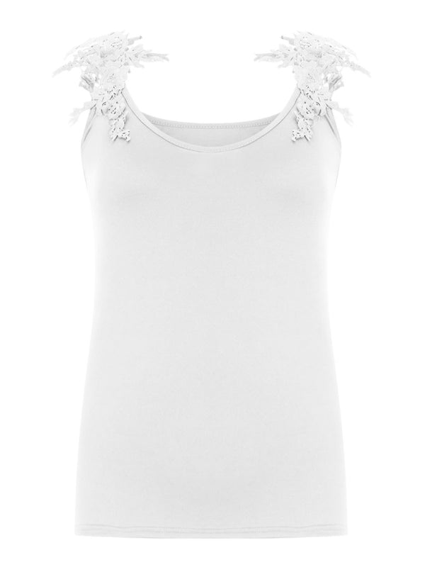 Fudus | Sommer U-ausschnitt Spitzen Tanktop