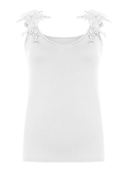 Fudus | Sommer U-ausschnitt Spitzen Tanktop