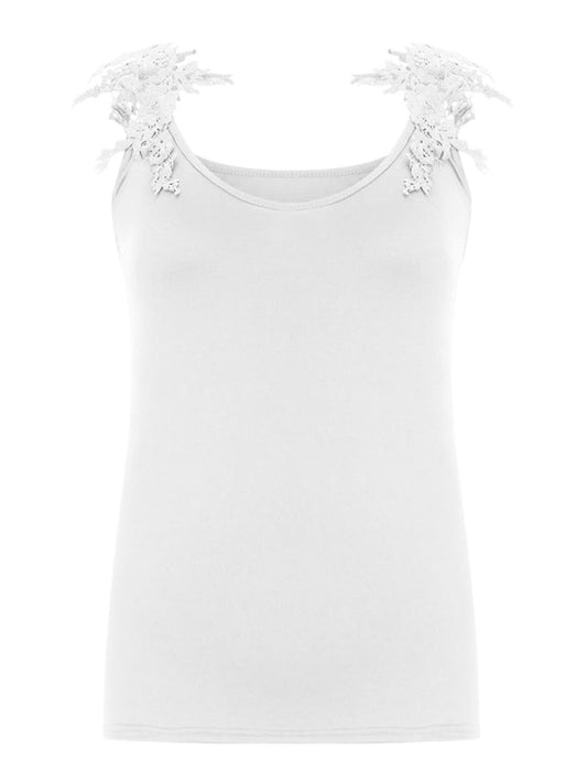 Fudus | Sommer U-ausschnitt Spitzen Tanktop