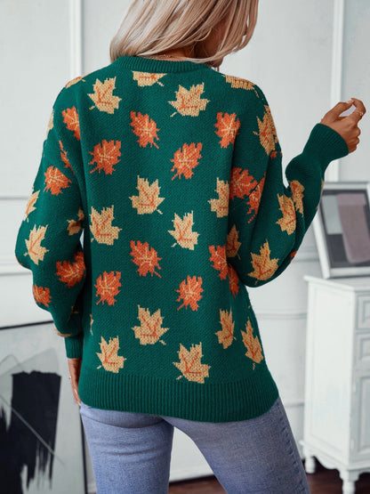 Nilo | Gemütlicher Pullover mit Ahornblatt-Muster