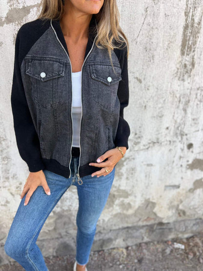 Poiris | Moderne Jacke mit Denim