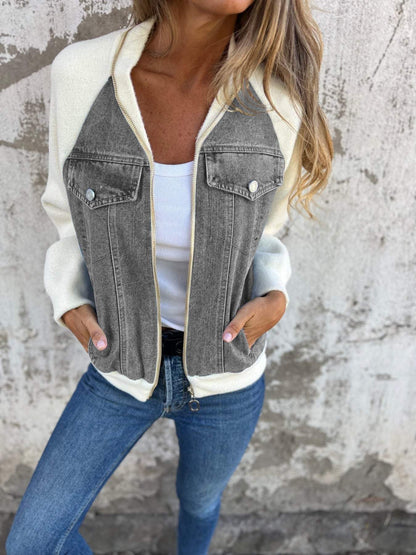 Poiris | Moderne Jacke mit Denim