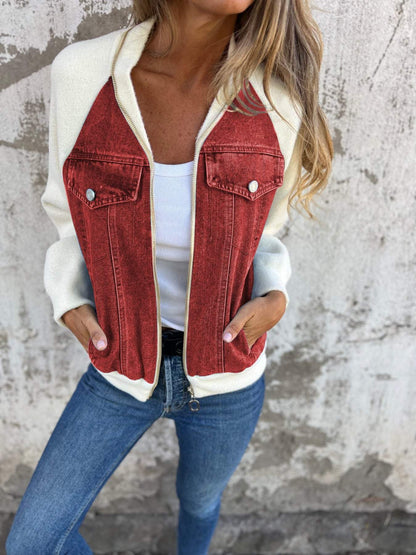 Poiris | Moderne Jacke mit Denim