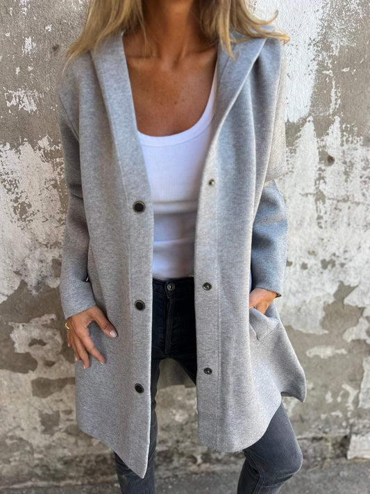 Bonafita Karlien - Lässige einreihige Kapuzenjacke