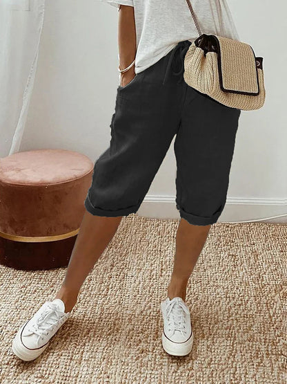 Lina - Baumwoll- und Leinen-Shorts für Damen