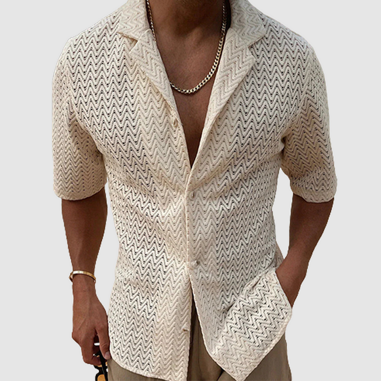 Lässiges Strickhemd für den Sommer für einen entspannten, stylischen Look - Flavius