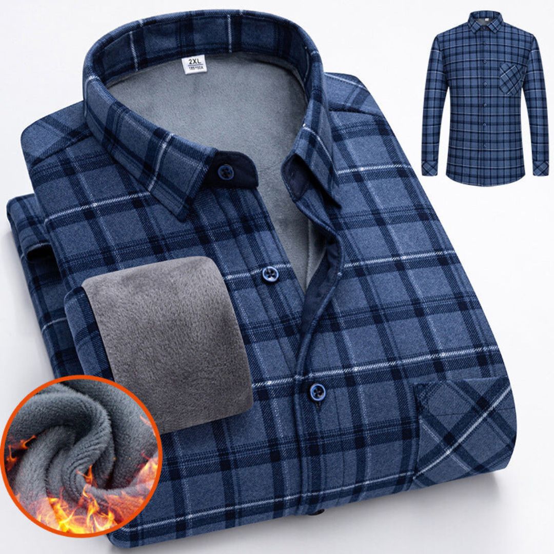 Lässiges Herren-Fleece-Winterhemd - Milan