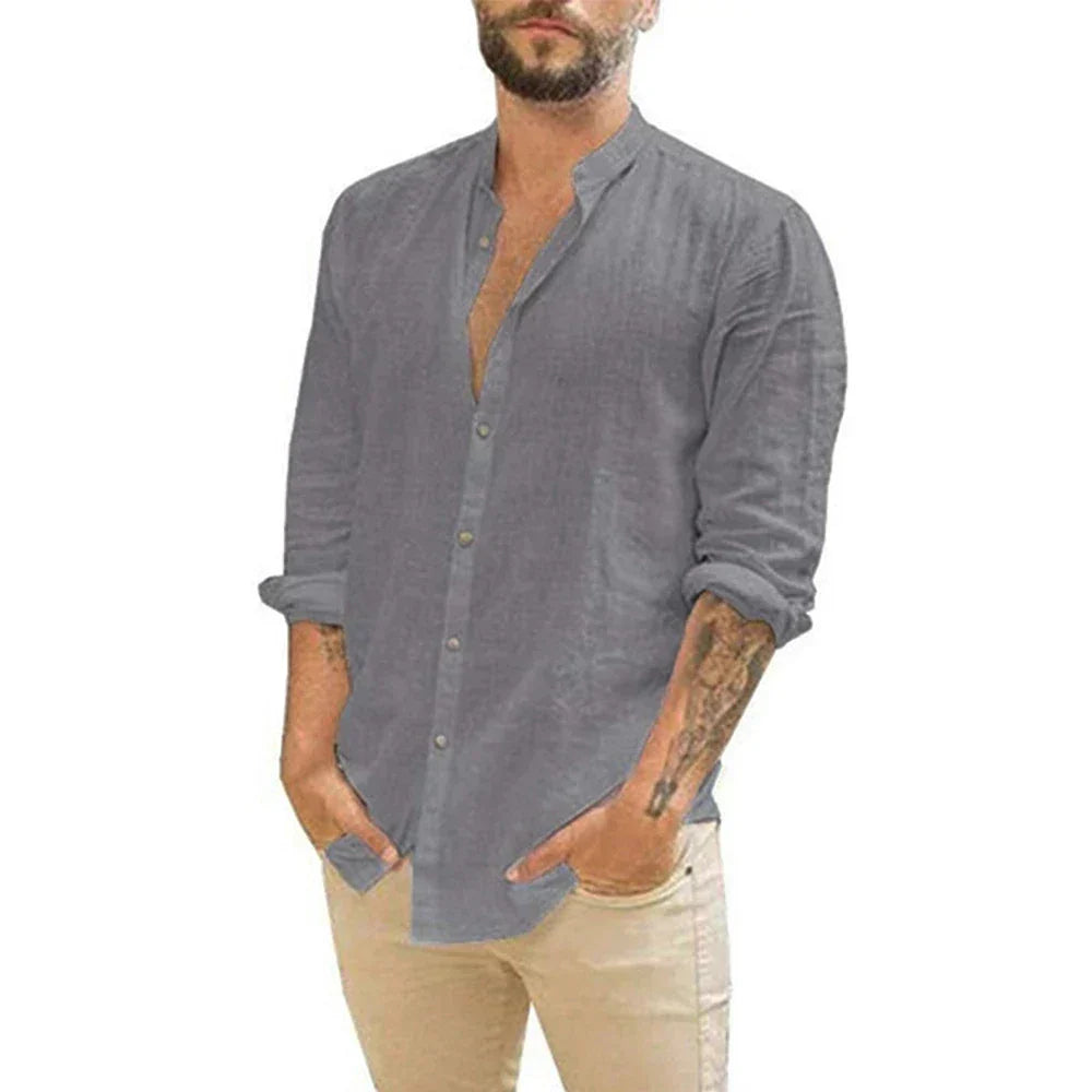 Leon | Elegantes Herren Leinenhemd | Leicht, atmungsaktiv & ideal für warme Tage