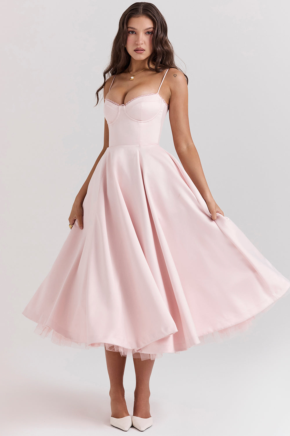 Emma – Ärmelloses Midikleid in Korsettform