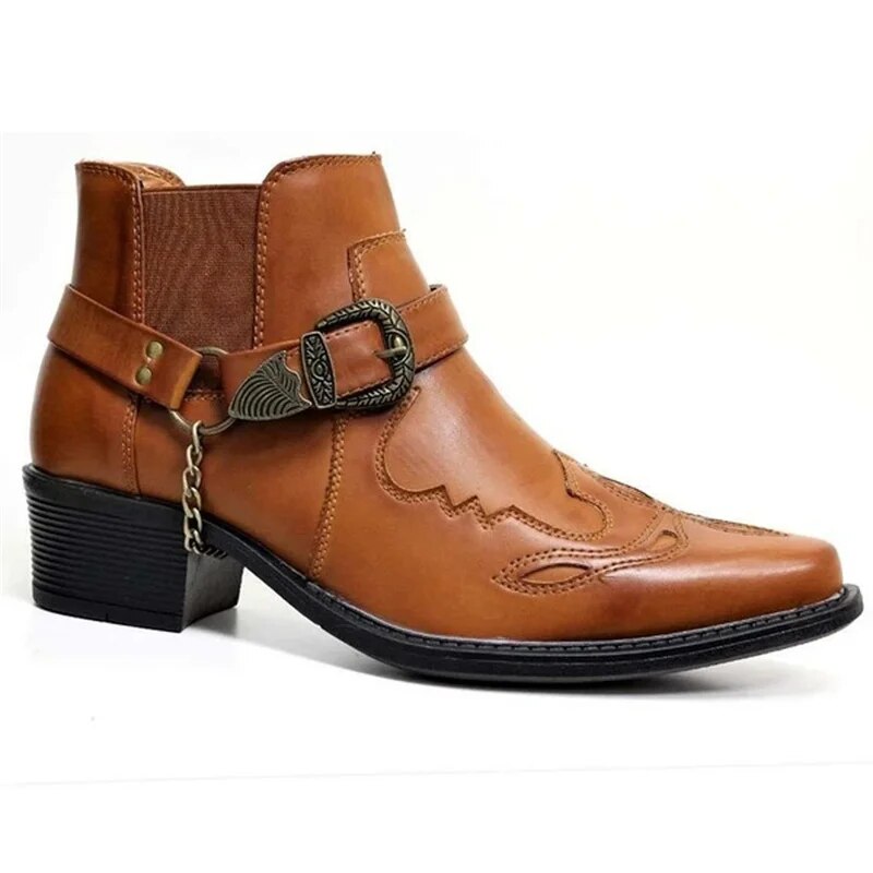 Cowboy-Motorradstiefel aus Leder für Männer - Gillis