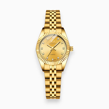 Emilia - Vergoldete Damenarmbanduhr