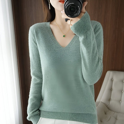 Ika | Gemütlicher V-Ausschnitt Strickpullover