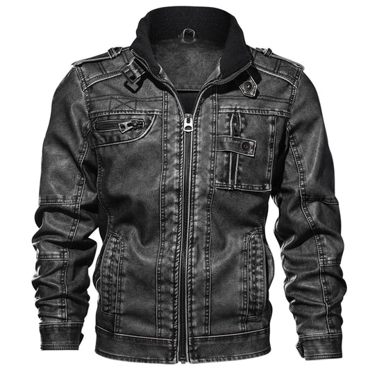 Stylische Motorrad-Lederjacke für Männer - Julian
