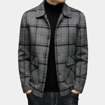 JOSHUA - Luxuriöse karierte Jacke mit Stil und Komfort