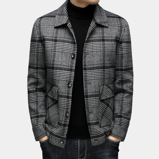 JOSHUA - Luxuriöse karierte Jacke mit Stil und Komfort