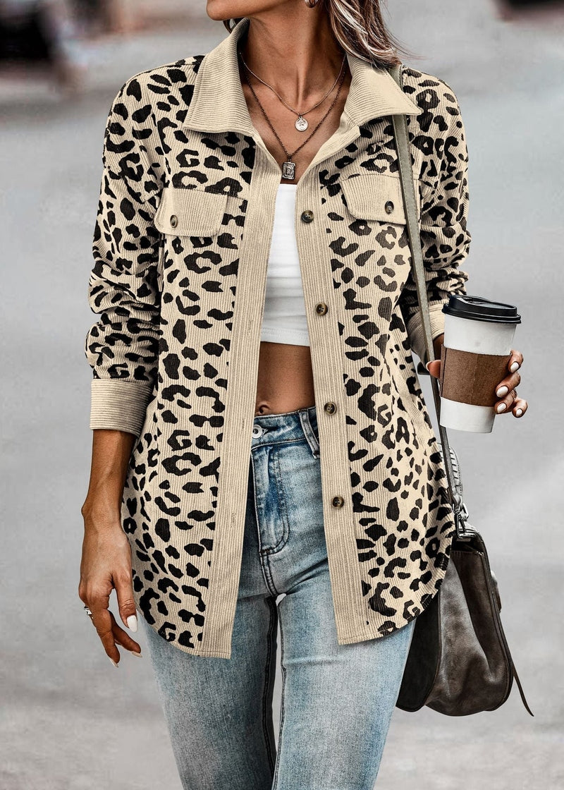 Valeria - Stylische Damenjacke mit Leopardenmuster