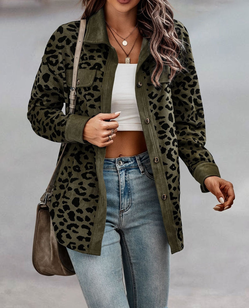 Valeria - Stylische Damenjacke mit Leopardenmuster