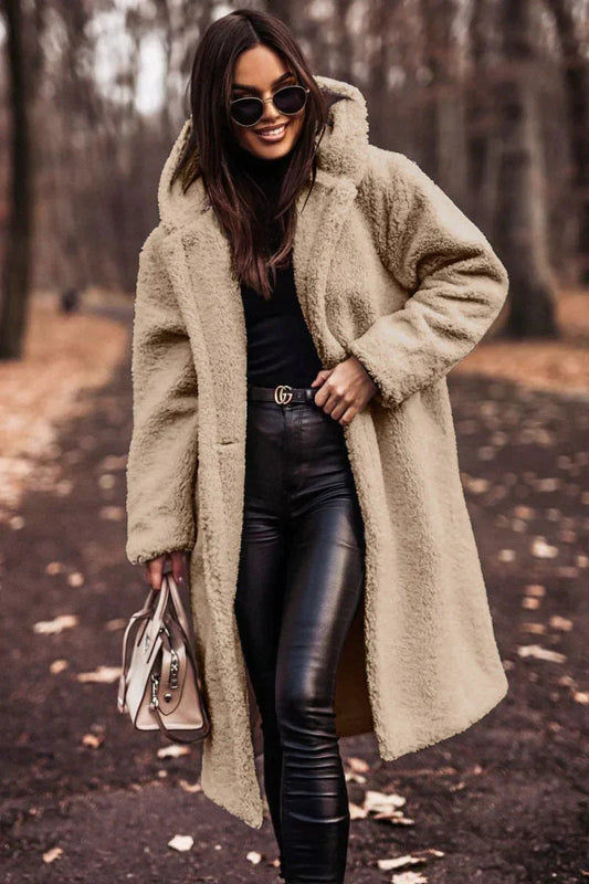 Marita - Damen Langer Winter Trenchcoat