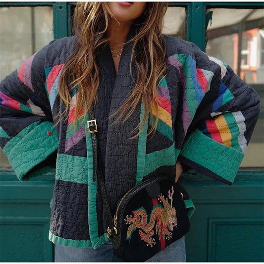 Aurea - Vintage Damenjacke im Boho-Stil