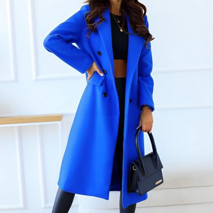 Benedicta - Eleganter Damenmantel mit doppelter Knopfleiste