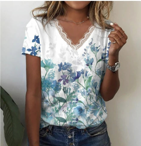 Marita – Modisches Damen-T-Shirt mit V-Ausschnitt