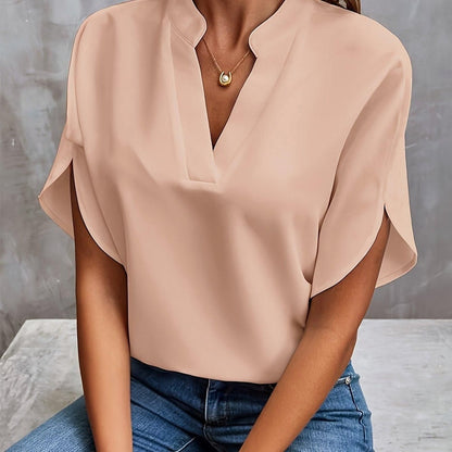 Juliet - Leichte elegante Damenbluse mit V-Ausschnitt