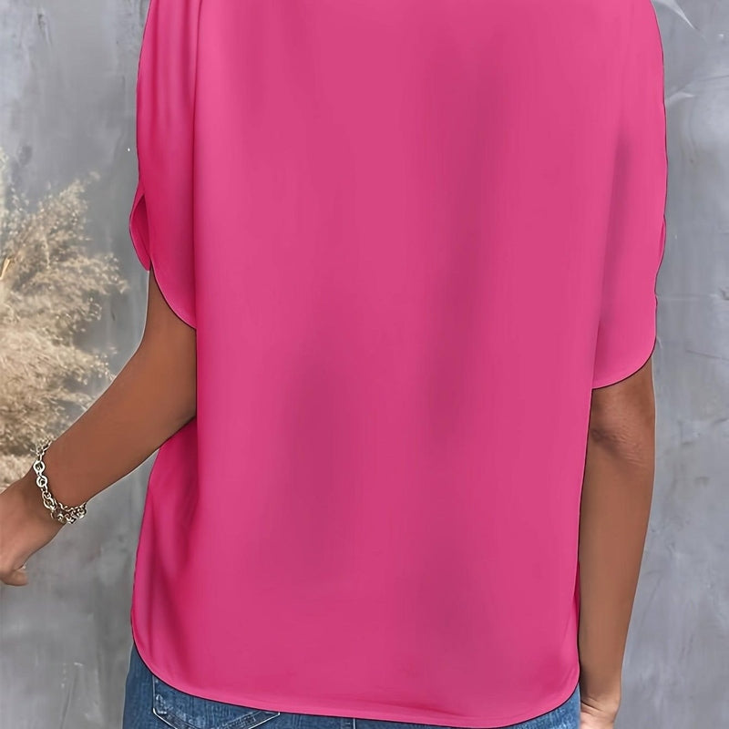 Juliet - Leichte elegante Damenbluse mit V-Ausschnitt