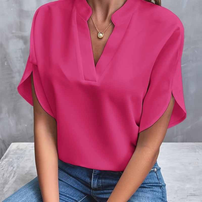 Juliet - Leichte elegante Damenbluse mit V-Ausschnitt