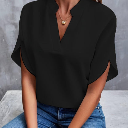 Juliet - Leichte elegante Damenbluse mit V-Ausschnitt