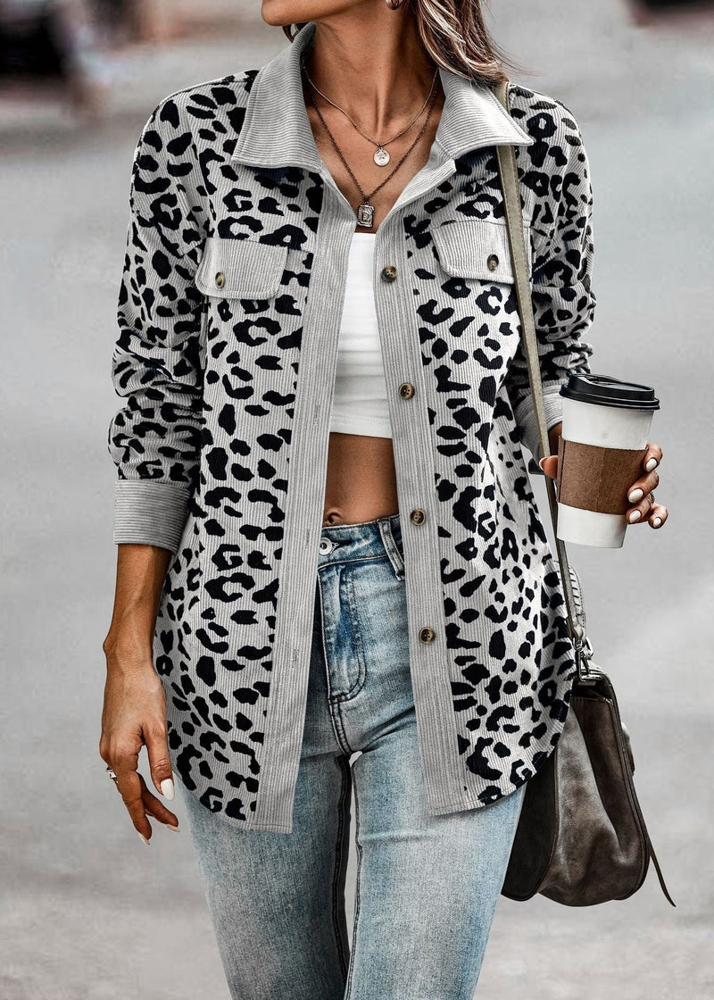 Valeria - Stylische Damenjacke mit Leopardenmuster