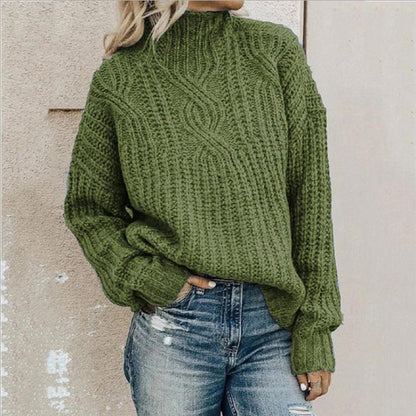 Anja - Eleganter Damenpullover mit Zopfmuster