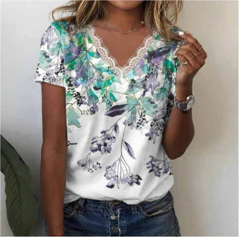 Marita – Modisches Damen-T-Shirt mit V-Ausschnitt