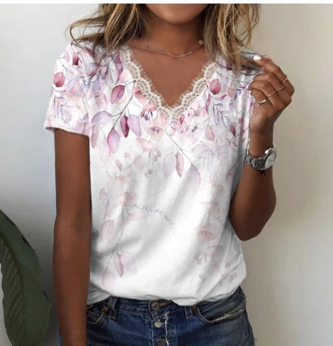 Marita – Modisches Damen-T-Shirt mit V-Ausschnitt