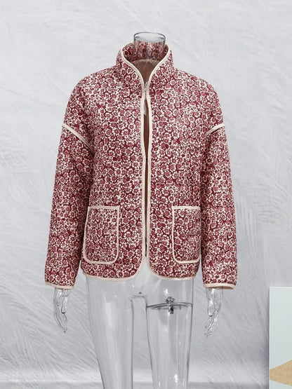 Larise - Vintage Damenjacke mit Blumendruck