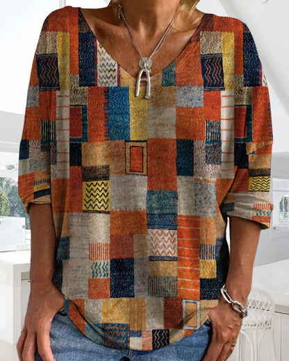 Liviana – Modisches Patchwork-Oberteil für Damen