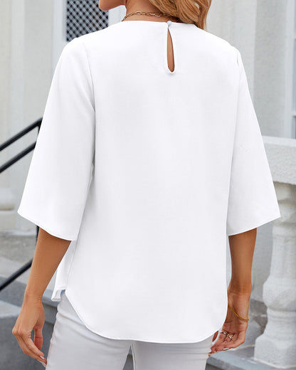Mara – Elegantes Damen-Halbarm-Top